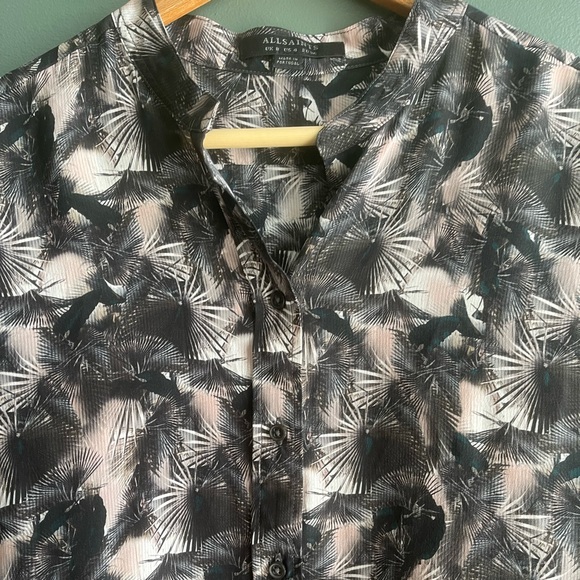 ALL SAINTS 100% silk dress shirt - Cette Island Dress - Picture 8 of 9